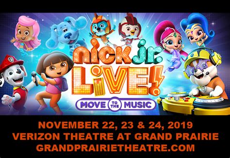 Nick Jr Live Move To The Music Tickets 22nd November Texas Trust