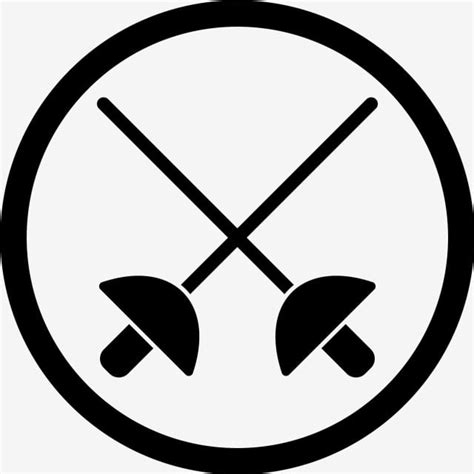 Vector Fencing Icon Fencing Sword Sport Png And Vector With