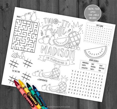 Free Coloring Pages Of Tutti Frutti