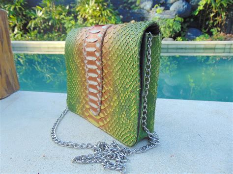 Genuine Python Bag Snakeskin Handbag Purse Real Snake Skin Bag Etsy Uk