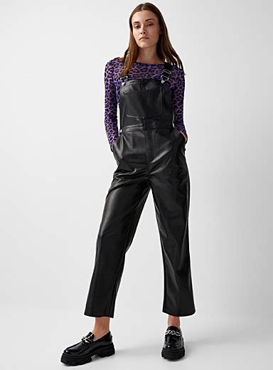 Faux Leather Overalls Twik Womens Jumpsuits Simons