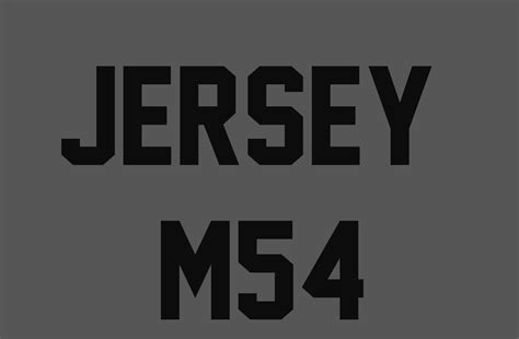 Jersey M54 Font Fonts Hungry