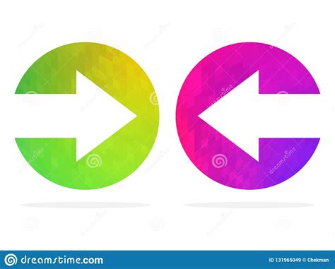 Right and Left Arrows. Vector Illustration Stock Illustration ...