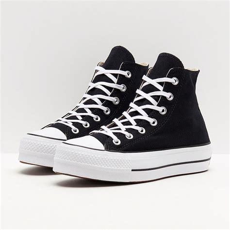 Black Converse High Top Canvas Shoes Platform 560846c Size Eu36 44