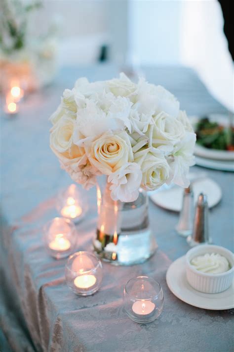 White Rose Wedding Centerpiece Elizabeth Anne Designs