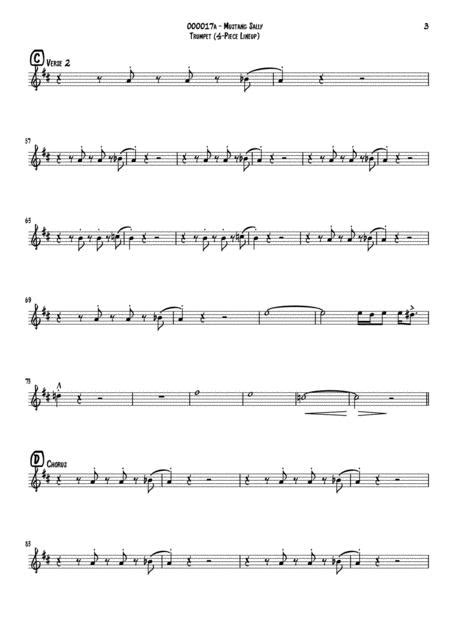 Mustang Sally 4 Piece Brass Section Free Music Sheet