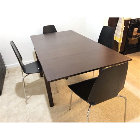 Ikea Bjursta Extendable Table In Brown Black Aptdeco
