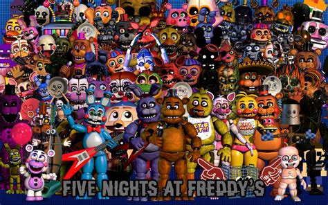 All Fnaf Characters In One Image Final Update By