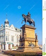 PODEBRADY, REPUBBLICA CECA - 26 FEBBRAIO 2018: Statua Equestre Di ...