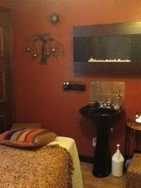 Massage Room Like The Fireplace Idea Massage Room Healing Room Massage Room Design