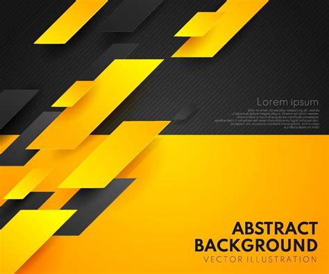Abstract Yellow Orange And Black Contrast Backgroundtech Futuristic