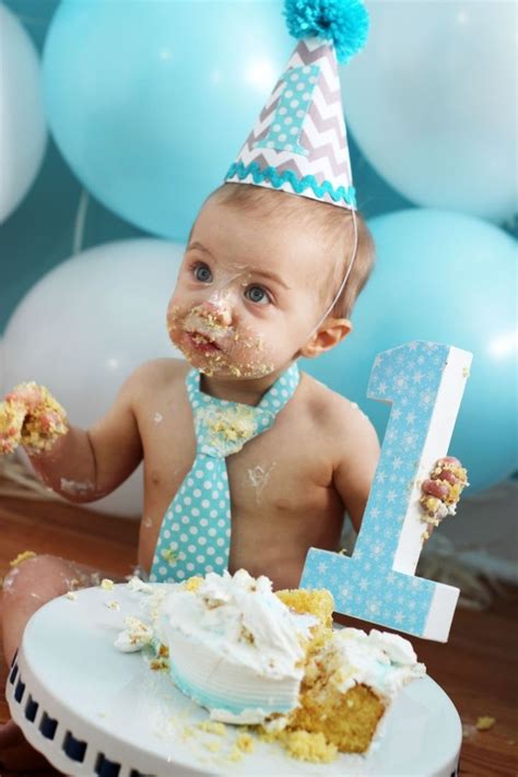Cake Smash Photo Shoot With Balloon Wall Firstbirthday Inside First