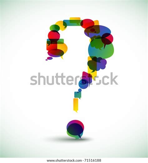 Question Mark Made Colorful Speech Bubbles Stock Vector Royalty Free