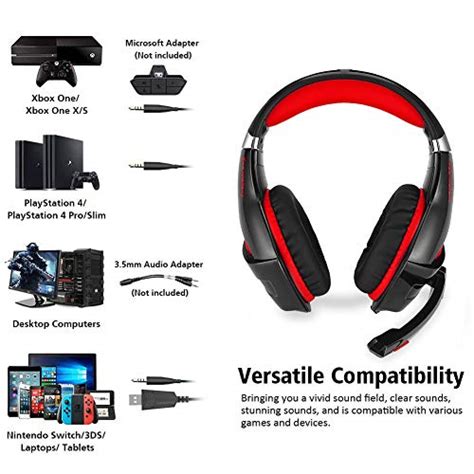 Selieve Gaming Headset For Xbox One Ps4 Nintendo Switch Pc With