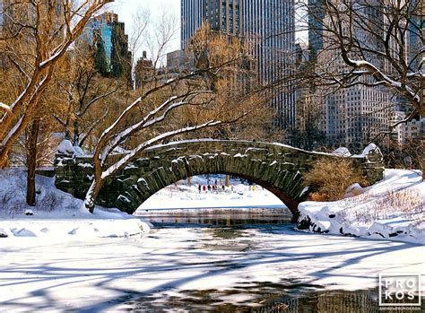 Gapstow Bridge In Winter Central Park Landscape Photography Prokos