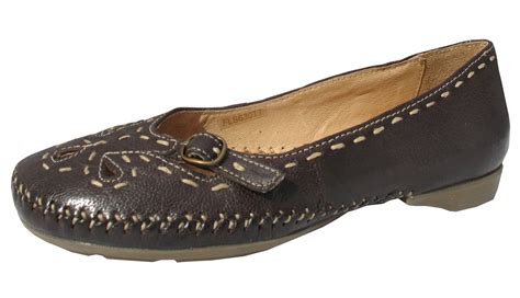 Ladies Soft Brown Leather Flat Shoes Reduced To £28