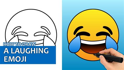 How To Draw A Laughing Emoji Easy Drawing Tutorial Youtube