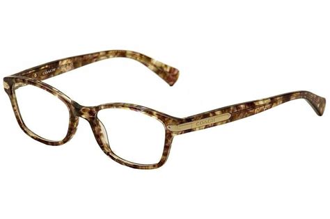 new coach eyeglasses hc 6065 5287 confetti light brown optical frame 51 17 135 ebay