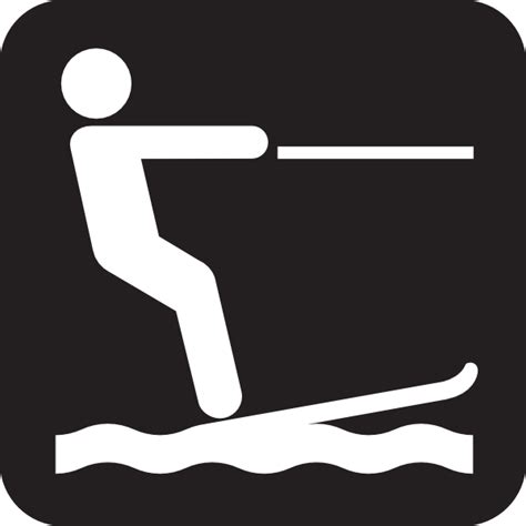 Water Skiing Black Clip Art At Vector Clip Art Online