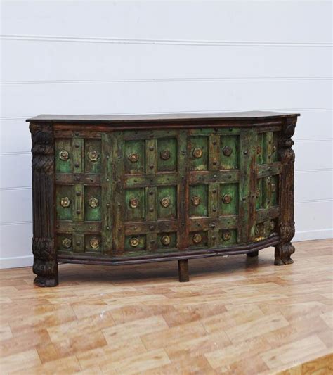 Solid Wood Vintage Unique Sideboard With Panel Details Hand Crafted And