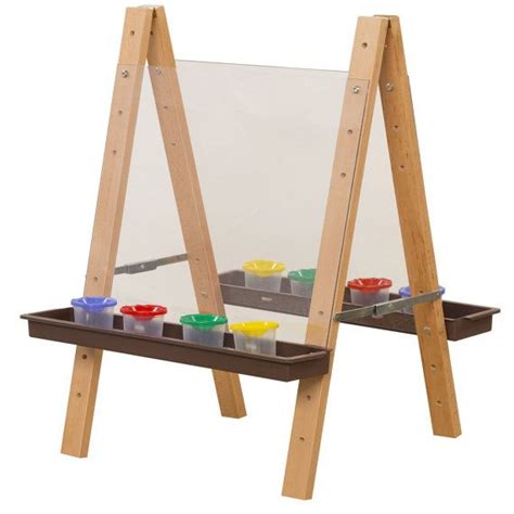 Easel Double Sided Art Easel For Toddlers With Acrylic Art Surface And