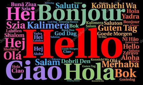 Hello In Different Languages Word Cloud — Stock Photo © Ricochet69