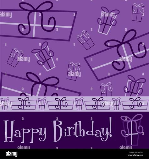 Bright Happy Birthday Present Card In Vector Format Stock Vector