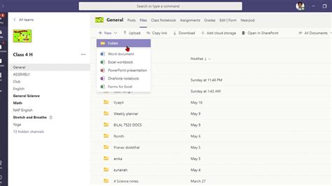 How To Create A Folder In Microsoft Teams Youtube