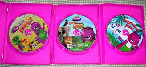 3 Barney Dvds Lets Go To The Zoo And Songs And Imagination Island