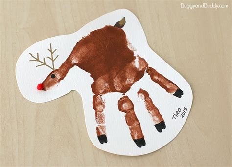 Handprint Reindeer Christmas Ornament Craft For Kids