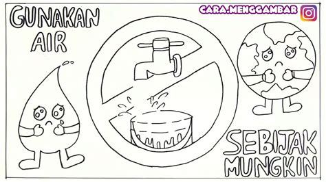 Nah, membuat poster tutorial cuci tangan seperti ini bisa jadi pilihan tepat demi kesehatan bersama. Cara Menggambar dan Mewarnai Poster Tema Hemat dan Bijak ...