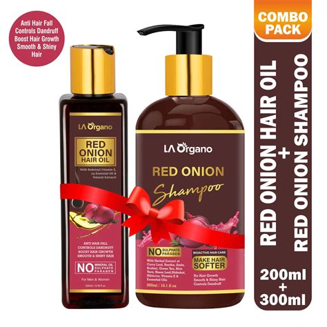 Red Onion Hair Oil Red Onion Shampoo Combo La Organo