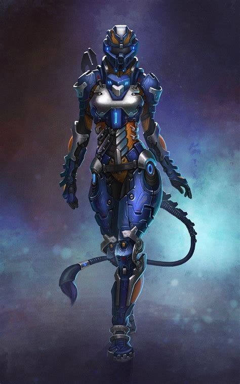 Power Armor Cyberpunk Girl By By Alexandra Verner Sci Fi Concept Art