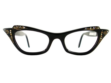 Vintage Eyeglasses Frames Eyewear Sunglasses 50s Vintage 50s Cat Eye Glasses Eyeglasses