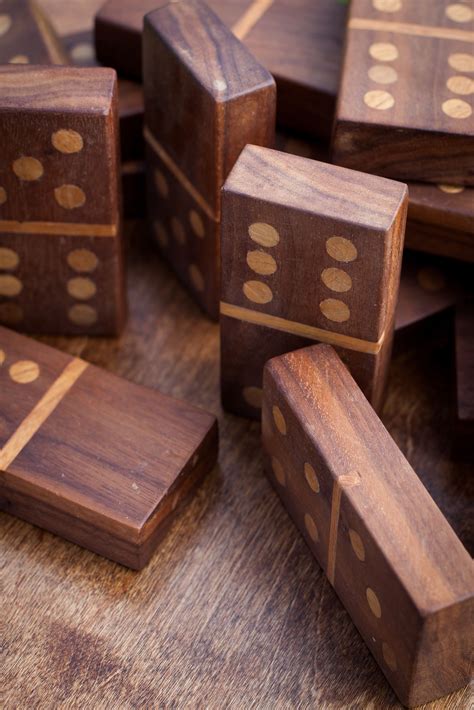 Retro Vintage Wedding Games Wooden Dominoes