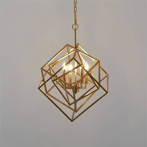 Kenroy home margot 1 light mini pendant, oil rubbed bronze finish: Luxury Modern Mid-Century Square Geometric Candle ...