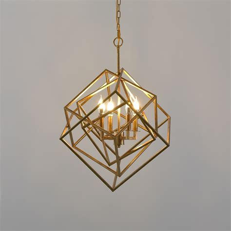 Use in any indoor dry application, even over a kitchen island.can be used in a. Luxury Modern Mid-Century Square Geometric Candle ...