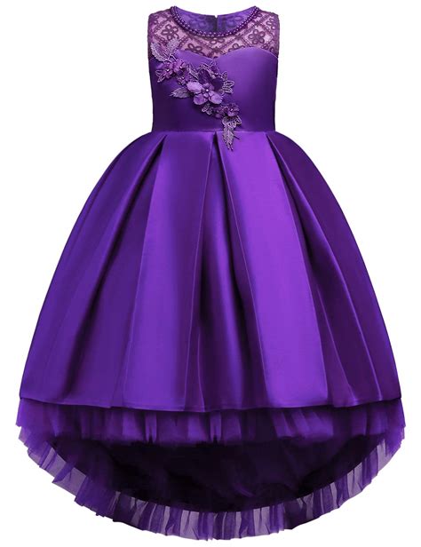 Galleon Joymom Purple Dress For Girlkids Round Neck Sleeveless Solid