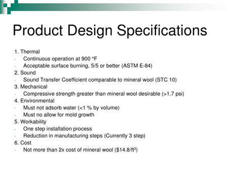 Ppt Product Design Specifications Powerpoint Presentation Free