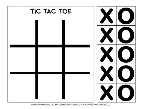 Printable Tic Tac Toe Templates Blank Pdf Game Boards Tims Printables