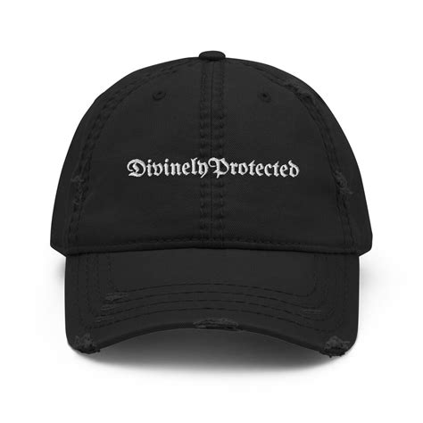 Divinely Protected Distressed Dad Hat Etsy