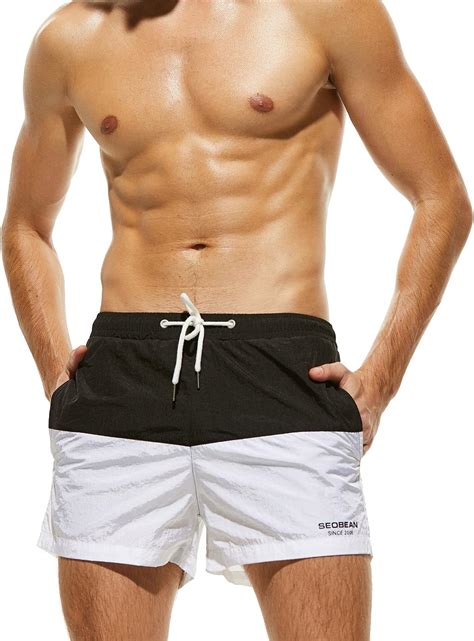 Amazon Com Seobean Mens Low Rise Sports Short Swimwear Board Shorts