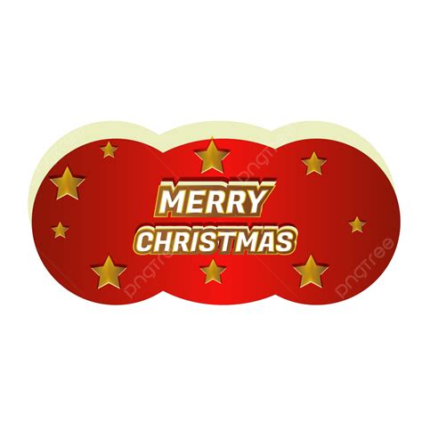3d Merry Christmas With Golden Color Banner Transparent Background 3d