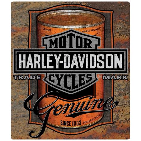 Can Label Tin Sign Harley Davidson Oil Harley Davidson Signs Harley