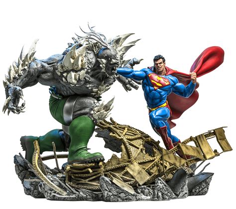 Dc Comics Superman Vs Doomsday 16 Battle Diorama Ivan Reis Iron