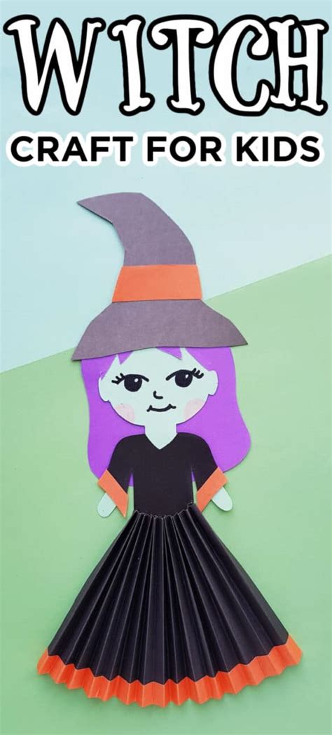 Paper Witch Craft For Kids Made With Happy