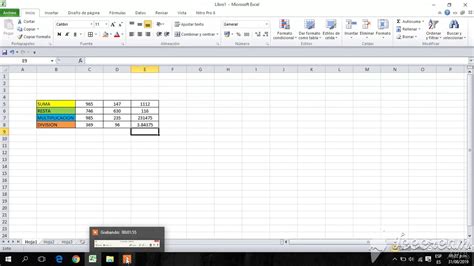 Como Resolver Suma Resta Multiplicación Y División En Excel Youtube