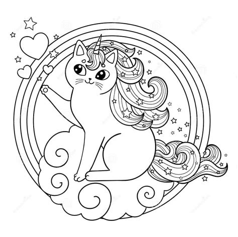 Printable Unicorn Cat Coloring Page Download Print Or Color Online