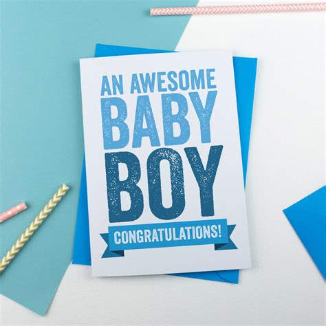 New Baby Boy Congratulations Card By A Is For Alphabet