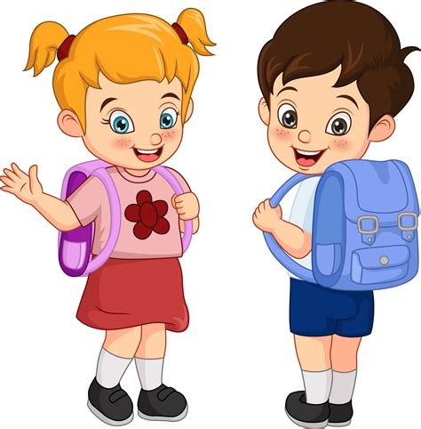 Girl With School Bag Vector Art Icons And Graphics For Free Download